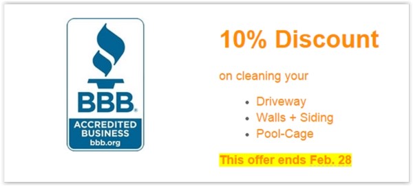 DPI Pressure Washing LLC accredited BBB member