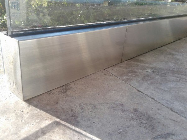 outdoor metal surface view after polishing