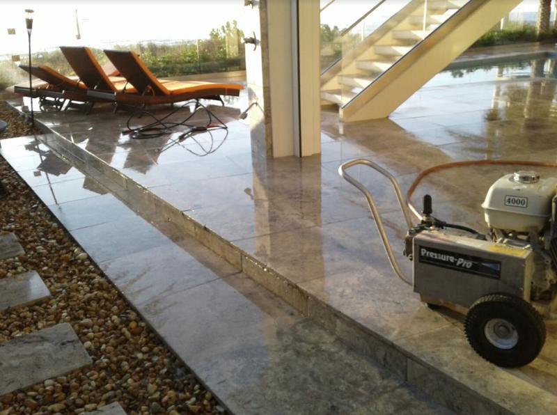 OUR JOB IMAGE - DPI cleaning this nice patio at the Clearwater Beach