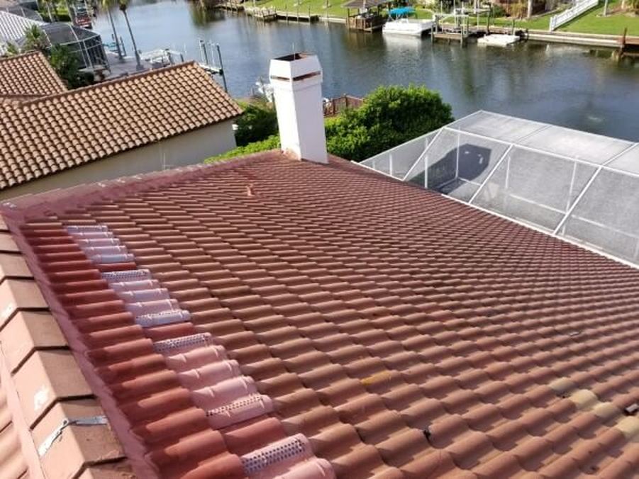 roofs after softwashing by DPI in Tampa Bay area