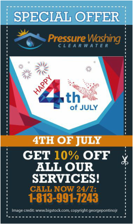 4th of July promotion for DPI Pressure Washing