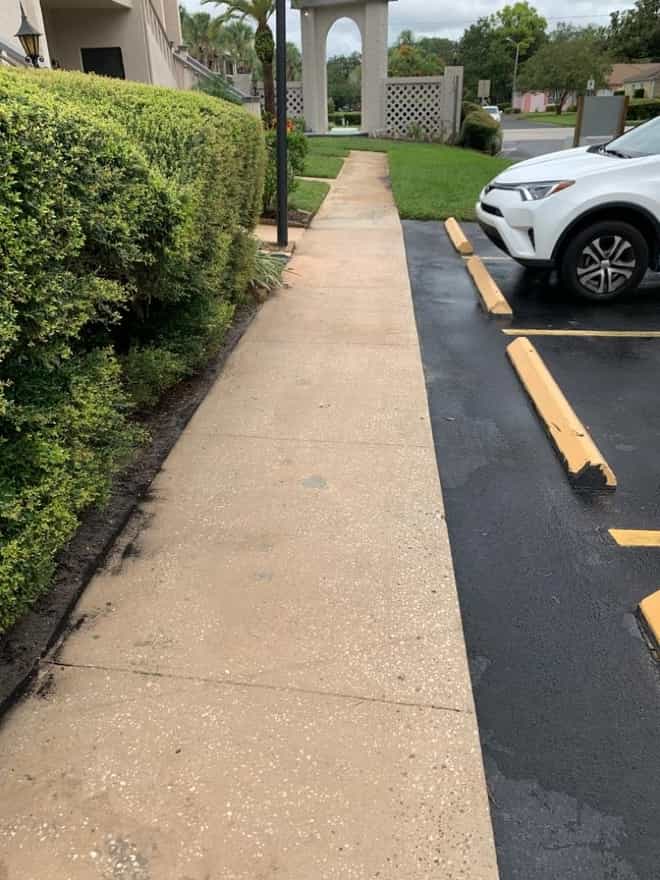 DPI commercial pressure washing - sidewalk after cleaning