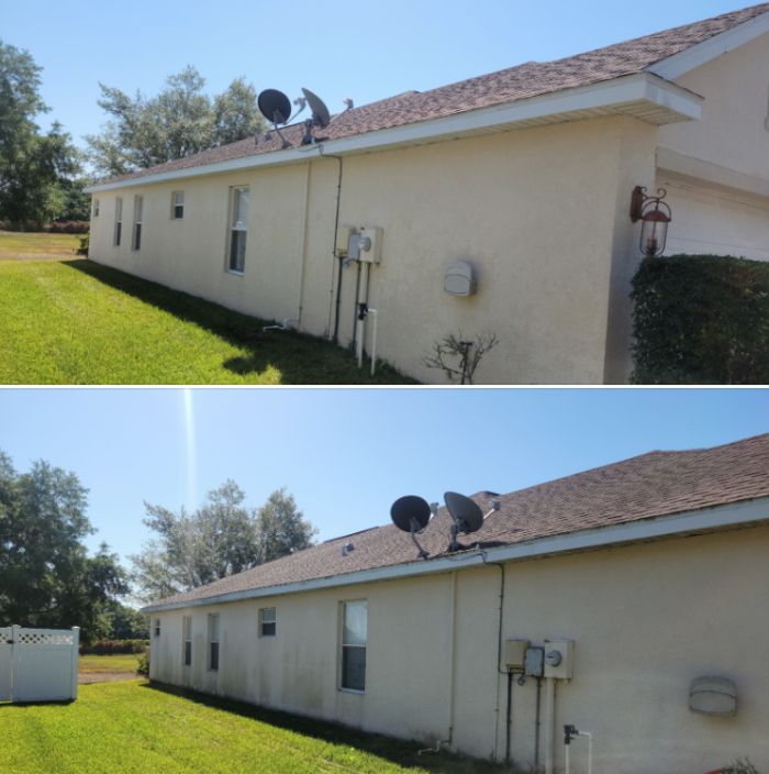 [Our Job Images] Before and after images house washing for our customer in Tampa Bay.