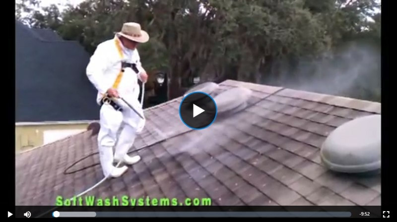 how to use the softwashing method to clean your roof