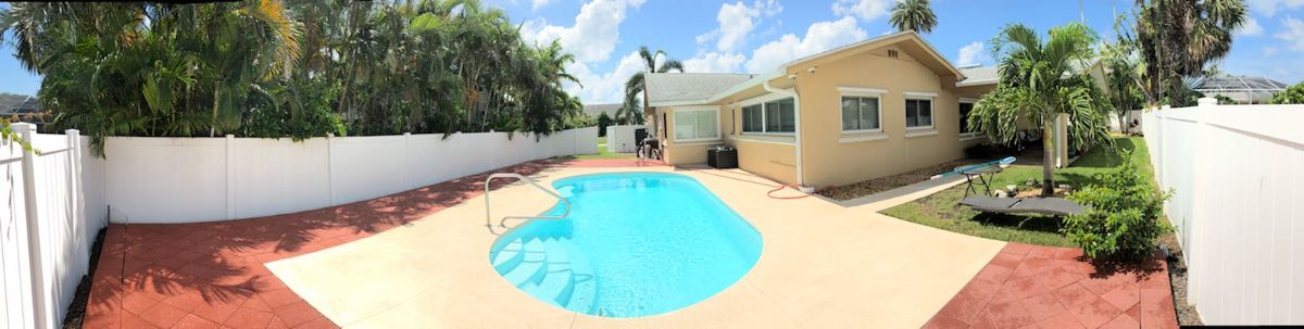pool patio powerwashed in Clearwater, Florida
