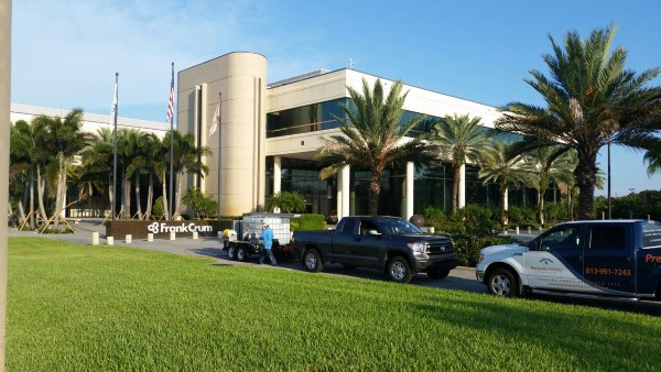 DPI pressure washing at Frank Crum building, Clearwater, Fl