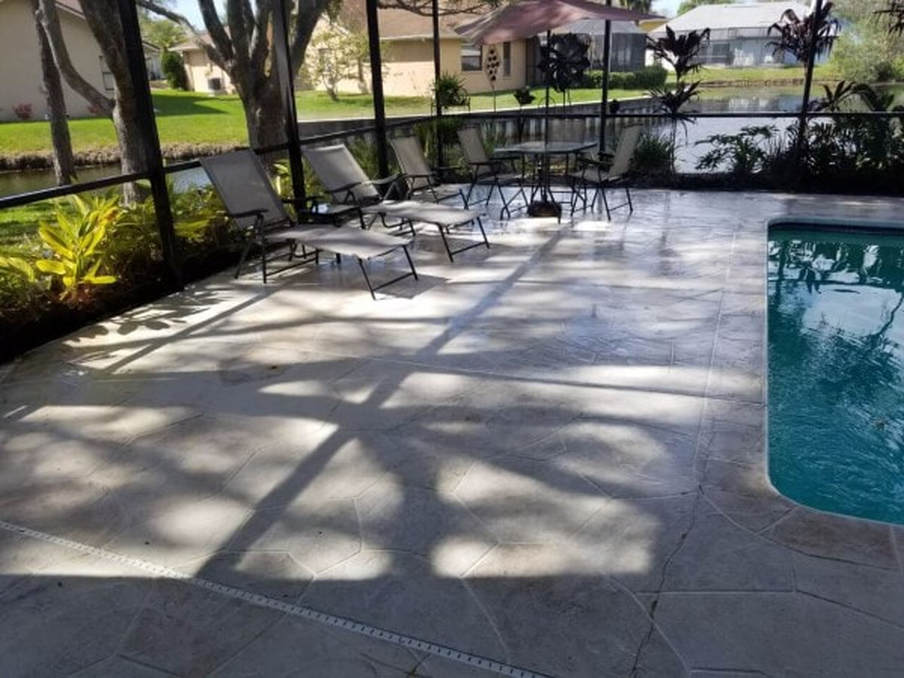 Final view of clean pool patio