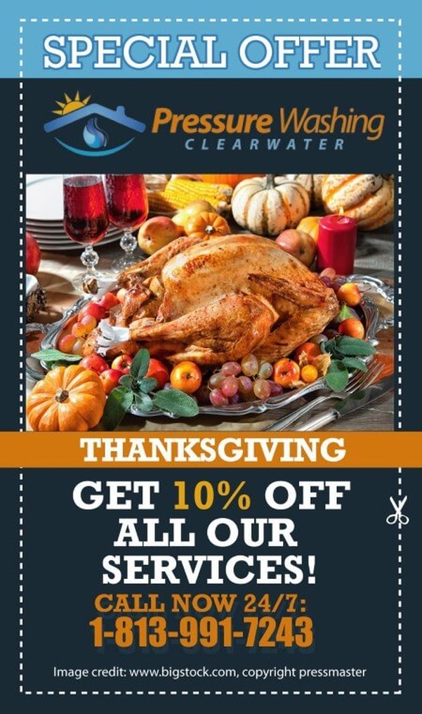 Thanksgiving offer 2017 from DPI pressure washing