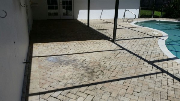 Shannon pool pavers before